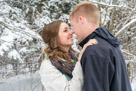 A beautiful snowy engagement shoot at Lapham peak state park in Delafield, WI
