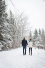 A beautiful snowy engagement shoot at Lapham peak state park in Delafield, WI