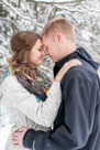 A beautiful snowy engagement shoot at Lapham peak state park in Delafield, WI