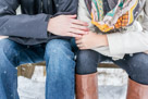 A beautiful snowy engagement shoot at Lapham peak state park in Delafield, WI
