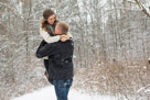 A beautiful snowy engagement shoot at Lapham peak state park in Delafield, WI