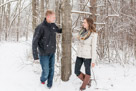 A beautiful snowy engagement shoot at Lapham peak state park in Delafield, WI