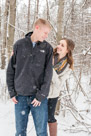 A beautiful snowy engagement shoot at Lapham peak state park in Delafield, WI