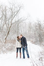 A beautiful snowy engagement shoot at Lapham peak state park in Delafield, WI