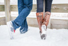A beautiful snowy engagement shoot at Lapham peak state park in Delafield, WI