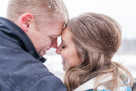 A beautiful snowy engagement shoot at Lapham peak state park in Delafield, WI