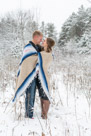 A beautiful snowy engagement shoot at Lapham peak state park in Delafield, WI