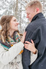 A beautiful snowy engagement shoot at Lapham peak state park in Delafield, WI