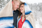 A beautiful snowy engagement shoot at Lapham peak state park in Delafield, WI