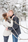 A beautiful snowy engagement shoot at Lapham peak state park in Delafield, WI