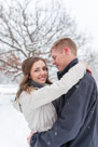 A beautiful snowy engagement shoot at Lapham peak state park in Delafield, WI