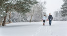 A beautiful snowy engagement shoot at Lapham peak state park in Delafield, WI